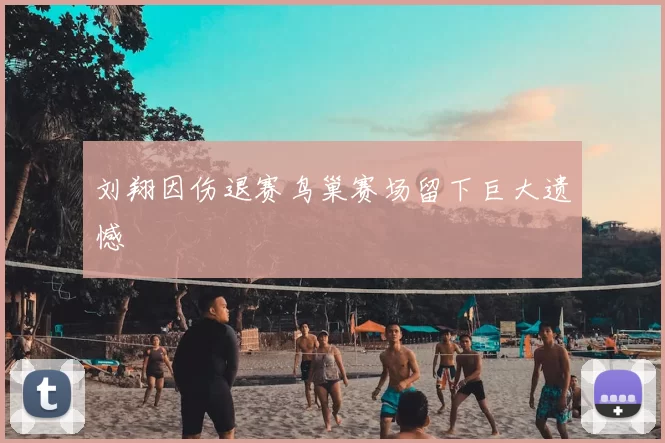 刘翔因伤退赛鸟巢赛场留下巨大遗憾
